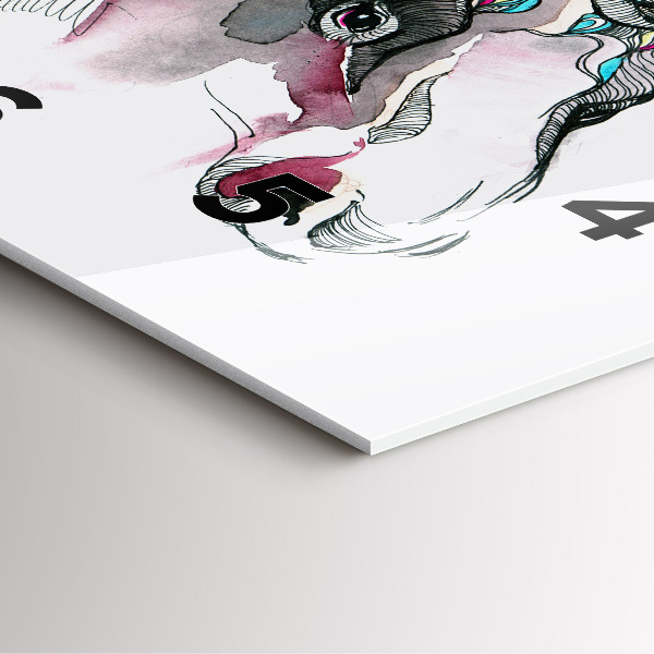 Horloge murale carrée 'Résumé de l''orignal'