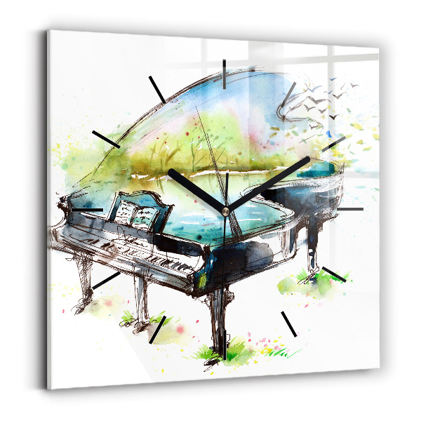 Horloge murale carrée Illustration 4 Saisons