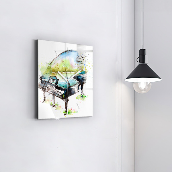 Horloge murale carrée Illustration 4 Saisons