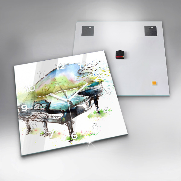 Horloge murale carrée Illustration 4 Saisons