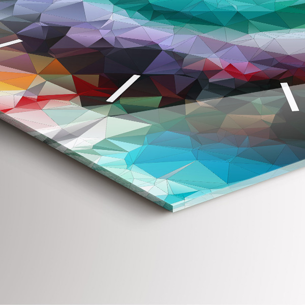 Horloge murale carrée Œil humain coloré