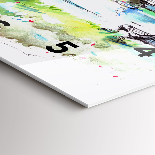 Horloge murale carrée Printemps pittoresque