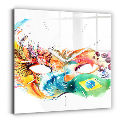 Horloge murale carrée Culture - Drapeau brésilien