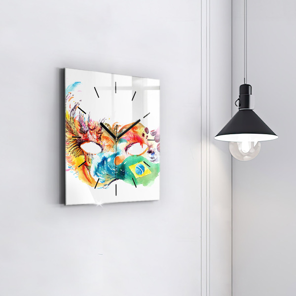 Horloge murale carrée Culture - Drapeau brésilien