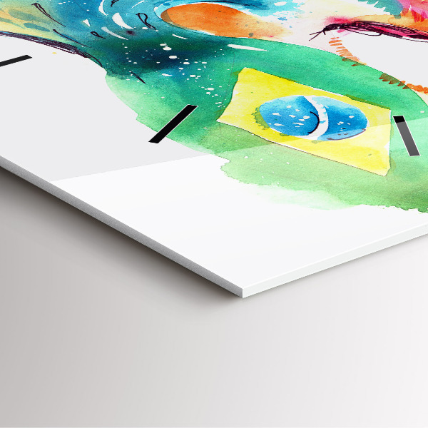 Horloge murale carrée Culture - Drapeau brésilien