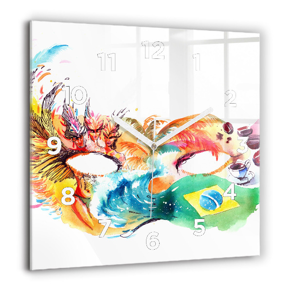 Horloge murale carrée Culture - Drapeau brésilien