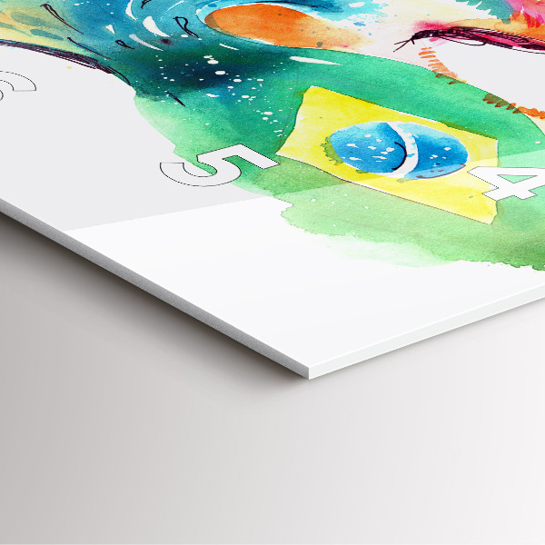 Horloge murale carrée Culture - Drapeau brésilien