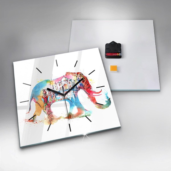 Horloge murale carrée Culture indienne