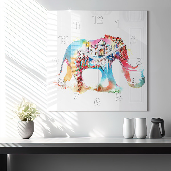 Horloge murale carrée Culture indienne