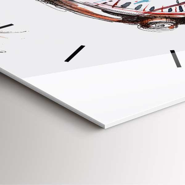 Horloge murale carrée montre suisse