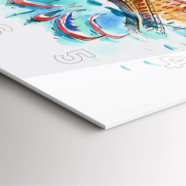 Horloge murale carrée Italie - Gondole vénitienne