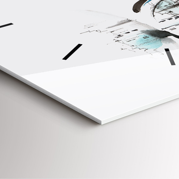 Horloge murale carrée Ville à lunettes