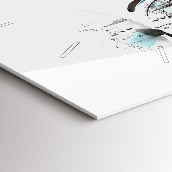 Horloge murale carrée Ville à lunettes