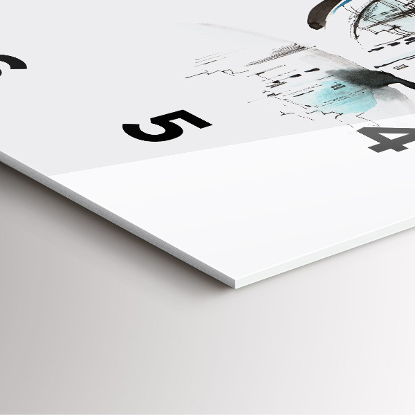 Horloge murale carrée Ville à lunettes