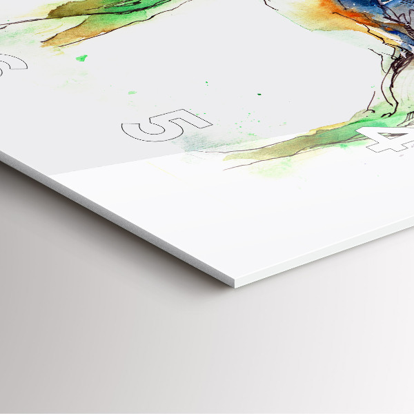 Horloge murale carrée 'Paysage d''élans et de montagnes'