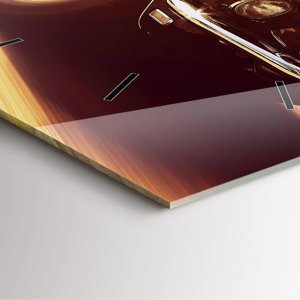 Horloge murale carrée Vieille voiture classique