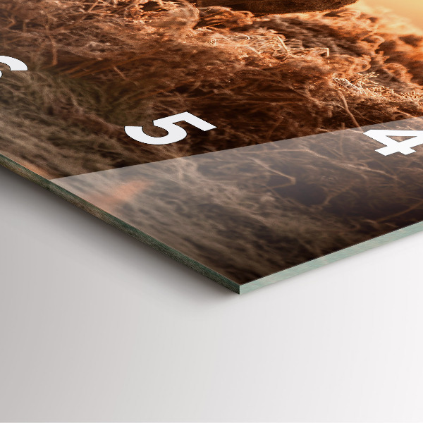 Horloge murale carrée Cerf au lever du soleil