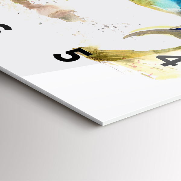 Horloge murale carrée Montagnes peintes et cheval