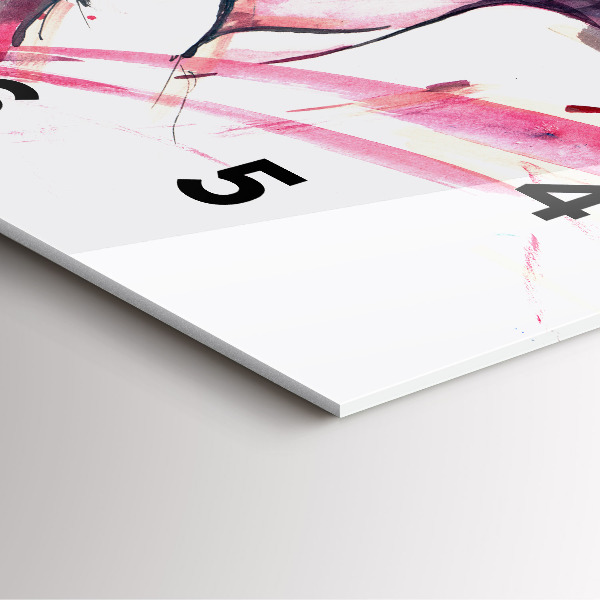 Horloge murale carrée 'L''abstraction des amoureux'