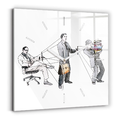 Horloge murale carrée Les marionnettes