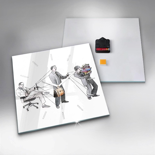 Horloge murale carrée Les marionnettes