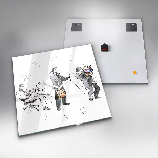 Horloge murale carrée Les marionnettes