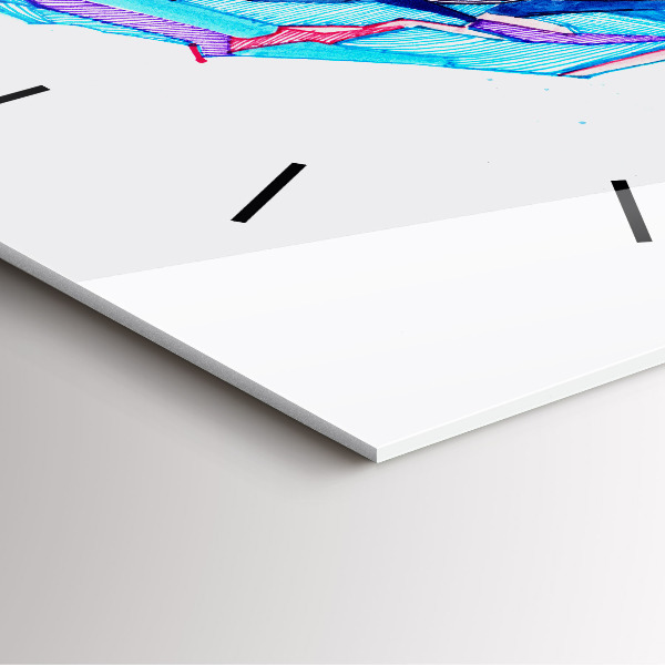 Horloge murale carrée Skieur