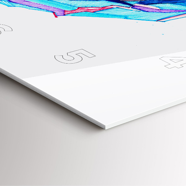 Horloge murale carrée Skieur