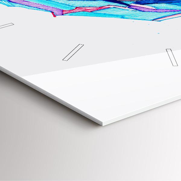 Horloge murale carrée Skieur