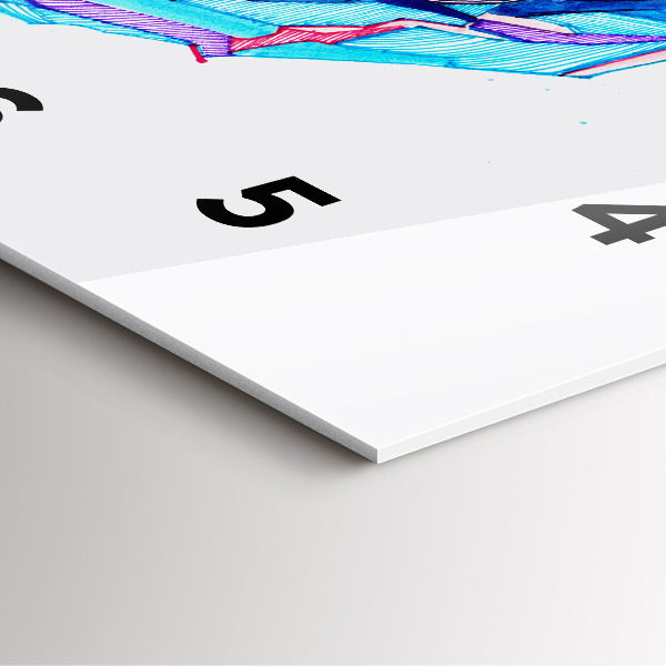 Horloge murale carrée Skieur