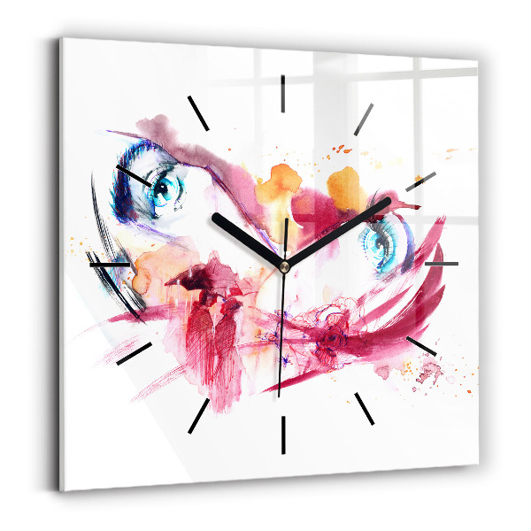 Horloge murale carrée Couple romantique