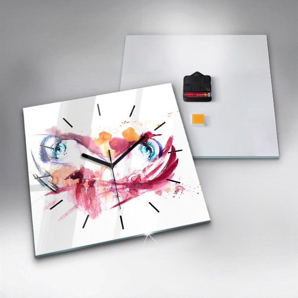 Horloge murale carrée Couple romantique