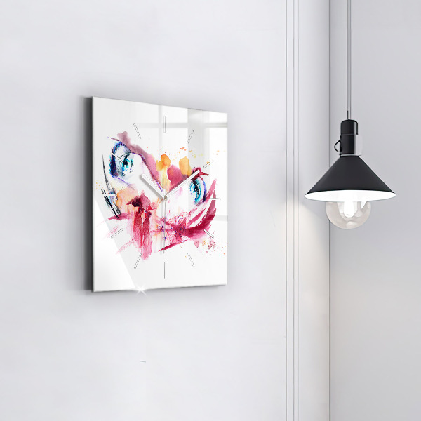 Horloge murale carrée Couple romantique