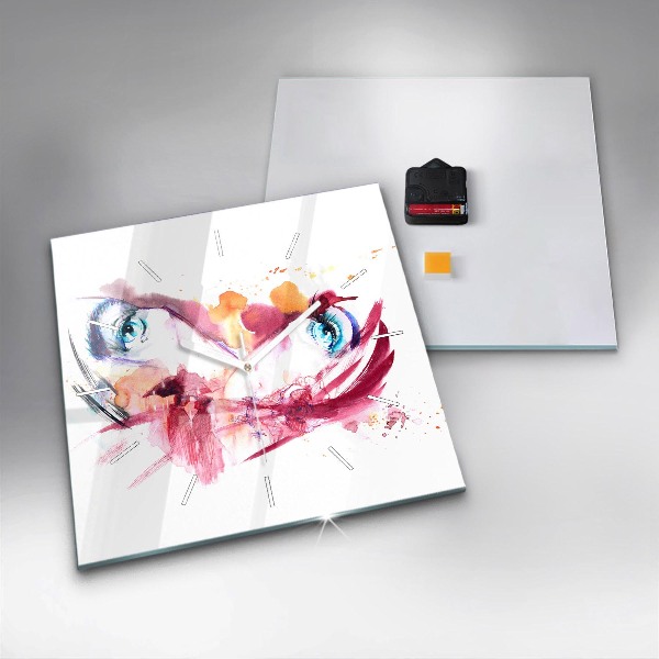 Horloge murale carrée Couple romantique