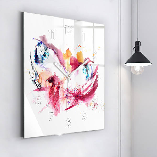 Horloge murale carrée Couple romantique