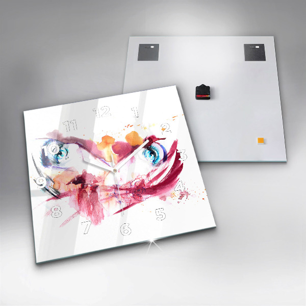 Horloge murale carrée Couple romantique