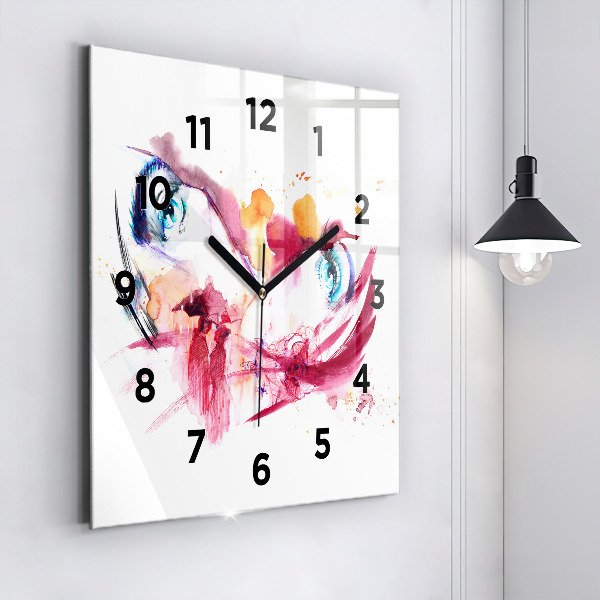 Horloge murale carrée Couple romantique