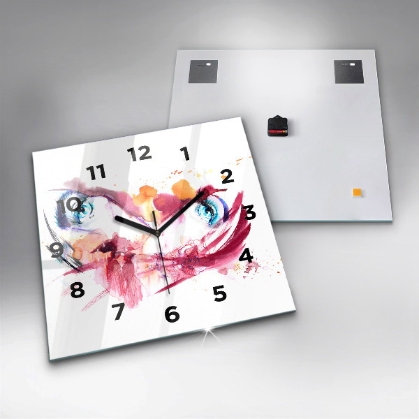 Horloge murale carrée Couple romantique