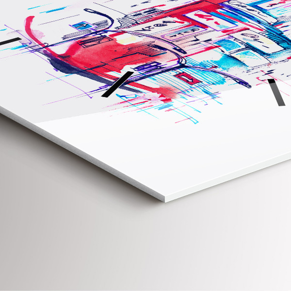 Horloge murale carrée Talon rouge