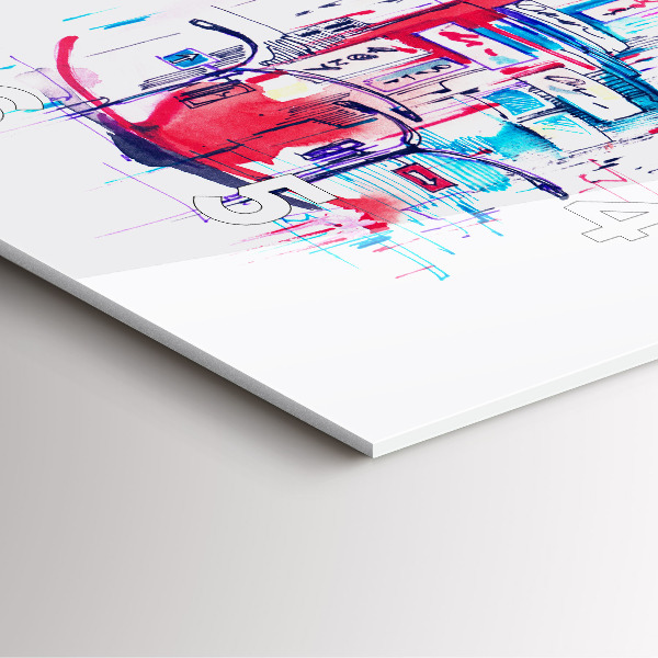 Horloge murale carrée Talon rouge