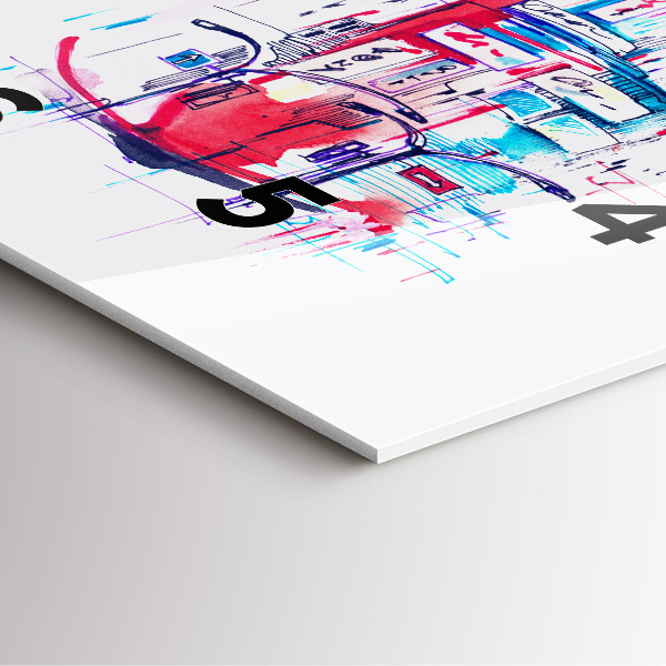 Horloge murale carrée Talon rouge