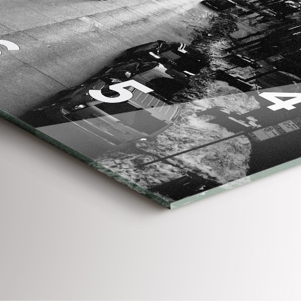 Horloge murale carrée Les rues de la ville de Chicago