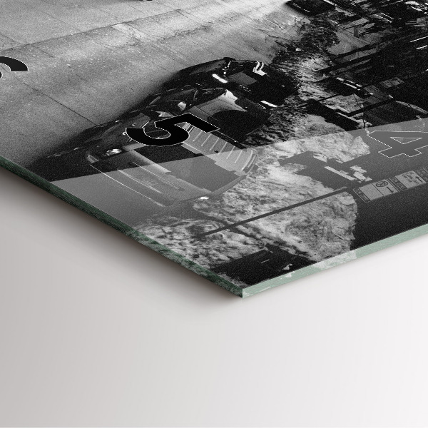 Horloge murale carrée Les rues de la ville de Chicago