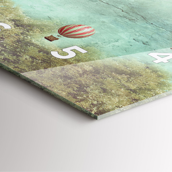 Horloge murale carrée Ballons peints