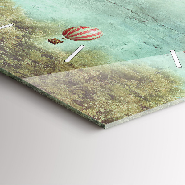 Horloge murale carrée Ballons peints