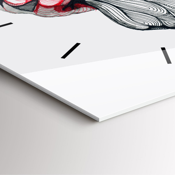 Horloge murale carrée Se tenir la main