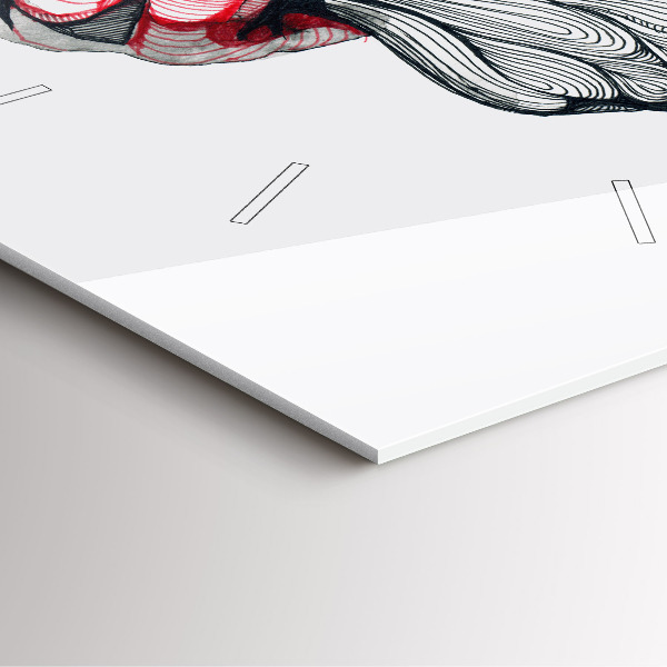 Horloge murale carrée Se tenir la main