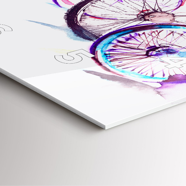 Horloge murale carrée Vélos de ville colorés