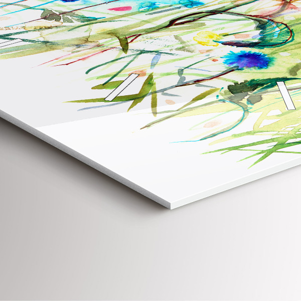 Horloge murale carrée Fleurs dans le pré