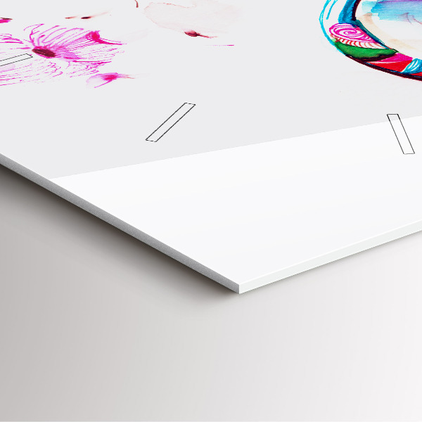 Horloge murale carrée Femme avec des lunettes